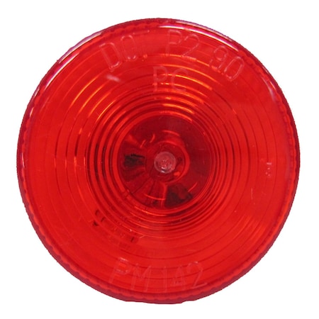 Peterson Incandescent Round 212 Diameter Red Lens PC Rated Without Trim Single V142R